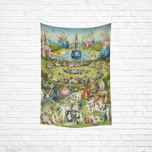 Hieronymus Bosch The Garden Of Earthly Delights Cotton Linen Wall Tapestry 40"x 60"