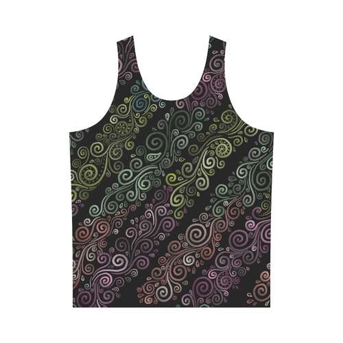 3D Psychedelic pastel rainbow All Over Print Tank Top for Men (Model T43)