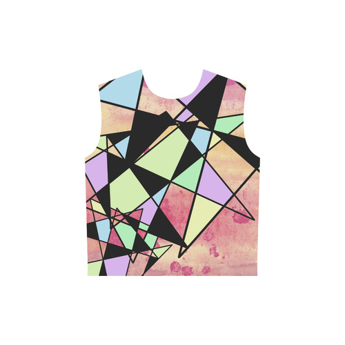 Geometric shapes All Over Print Sleeveless Hoodie for Women (Model H15)