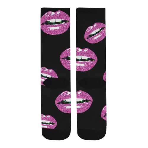 Glittery Kiss Trouser Socks
