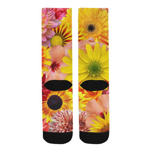 Orange flowers_ Gloria Sanchez1 Trouser Socks