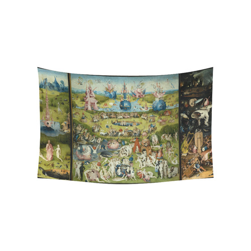 Hieronymus Bosch The Garden Of Earthly Delights Cotton Linen Wall Tapestry 60"x 40"