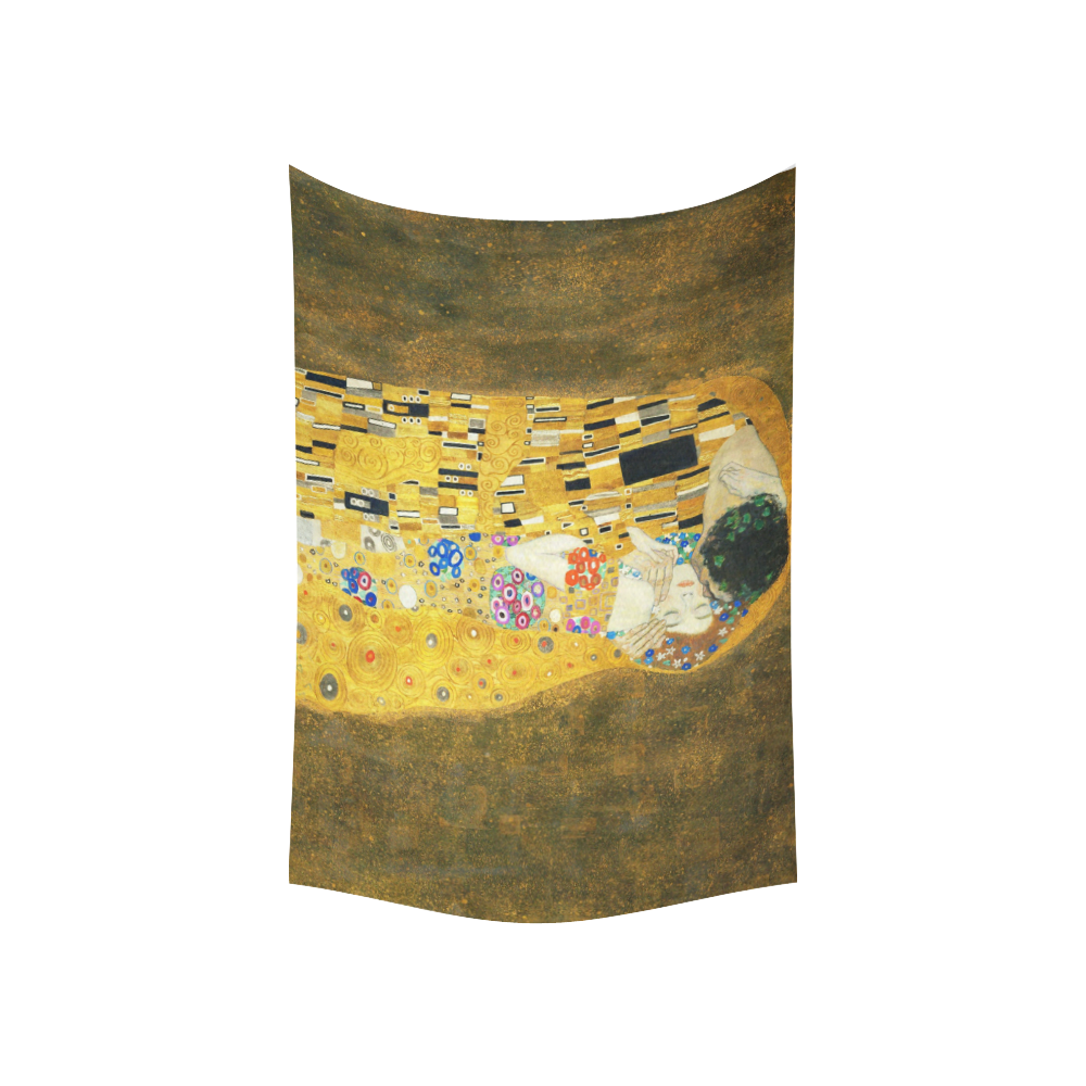 Gustav Klimt The Kiss Cotton Linen Wall Tapestry 60"x 40"
