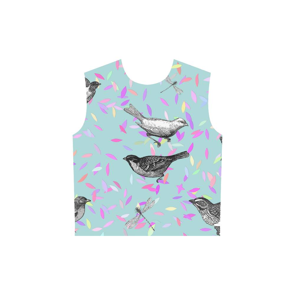 collage_ Let it Fly_ Gloria Sanchez All Over Print Sleeveless Hoodie for Women (Model H15)
