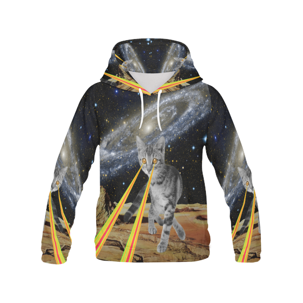 cat space 2 All Over Print Hoodie for Men (USA Size) (Model H13)