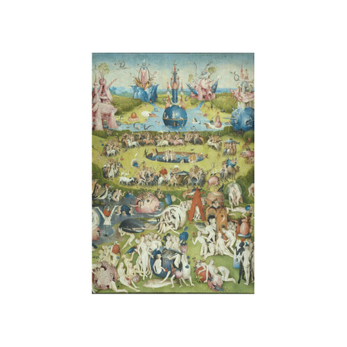 Hieronymus Bosch The Garden Of Earthly Delights Cotton Linen Wall Tapestry 40"x 60"