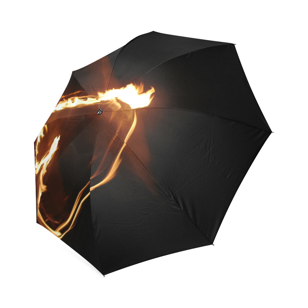 Fire Heart Umbrella Foldable Umbrella (Model U01)