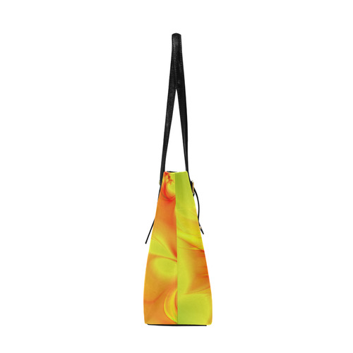 Hot Summer Green Orange Abstract Colorful Fractal Euramerican Tote Bag/Large (Model 1656)