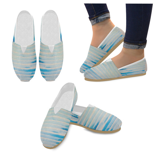 Water Lines Unisex Casual Shoes (Model 004)