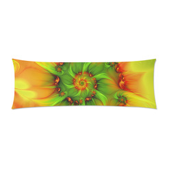 Hot Summer Green Orange Abstract Colorful Fractal Custom Zippered Pillow Case 21"x60"(Two Sides)