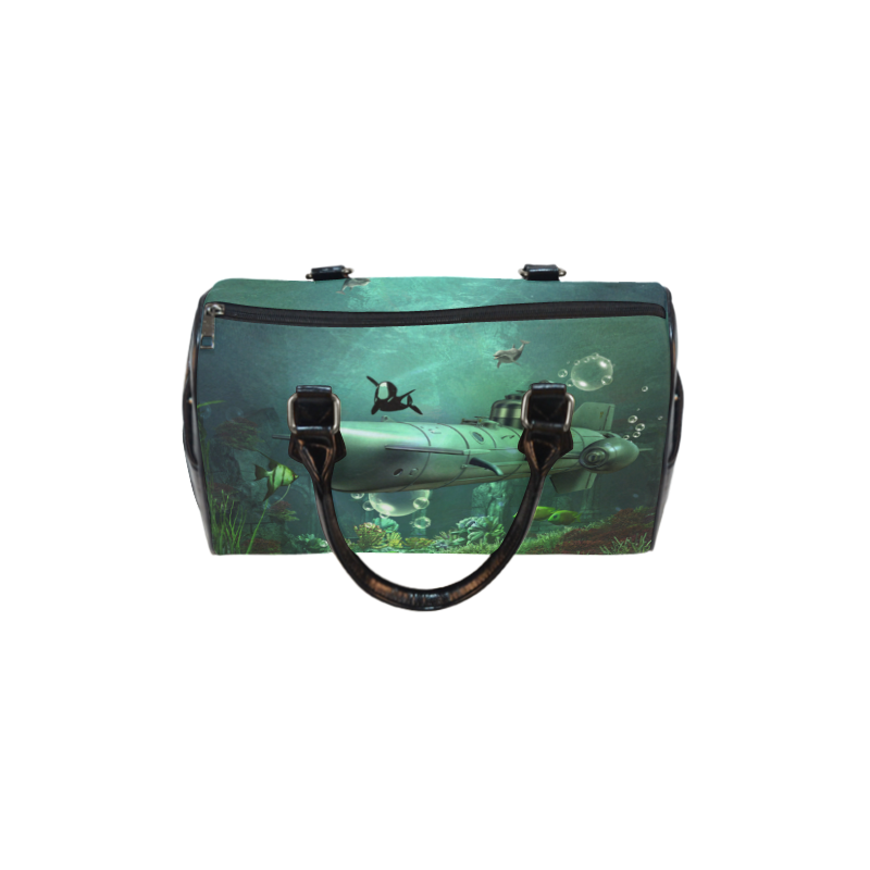 Awesome submarine with orca Boston Handbag (Model 1621)