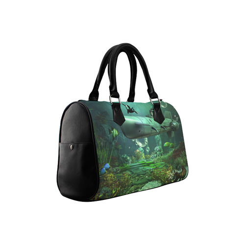 Awesome submarine with orca Boston Handbag (Model 1621)