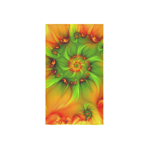 Hot Summer Green Orange Abstract Colorful Fractal Custom Towel 16"x28"
