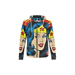 what a real wonder of a woman All Over Print Full Zip Hoodie for Kid (Model H14)