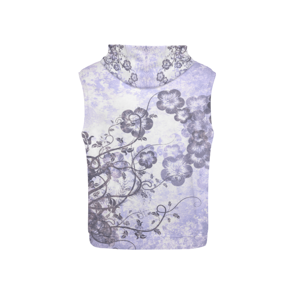 Wonderful flowers in soft purple colors All Over Print Sleeveless Hoodie for Kid (Model H15)