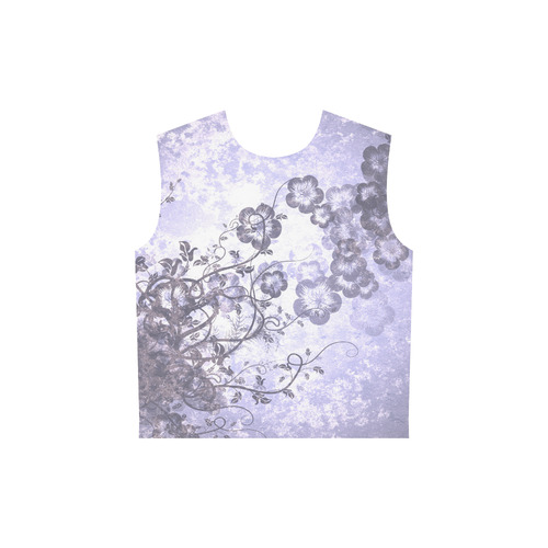 Wonderful flowers in soft purple colors All Over Print Sleeveless Hoodie for Women (Model H15)