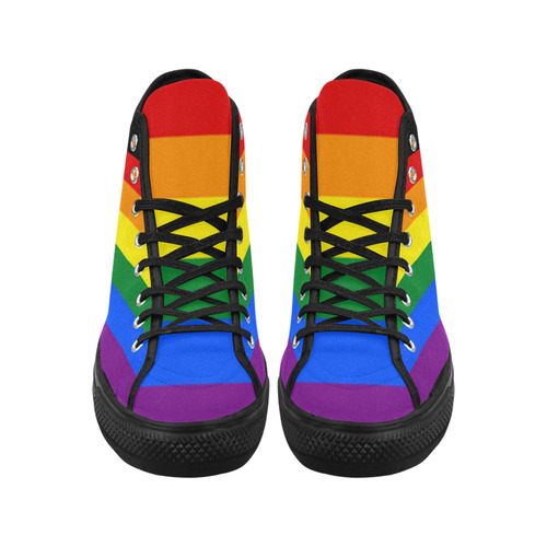 Gay Pride Rainbow Flag Stripes Vancouver H Men's Canvas Shoes/Large (1013-1)