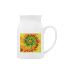 Hot Summer Green Orange Abstract Colorful Fractal Milk Cup (Large) 450ml
