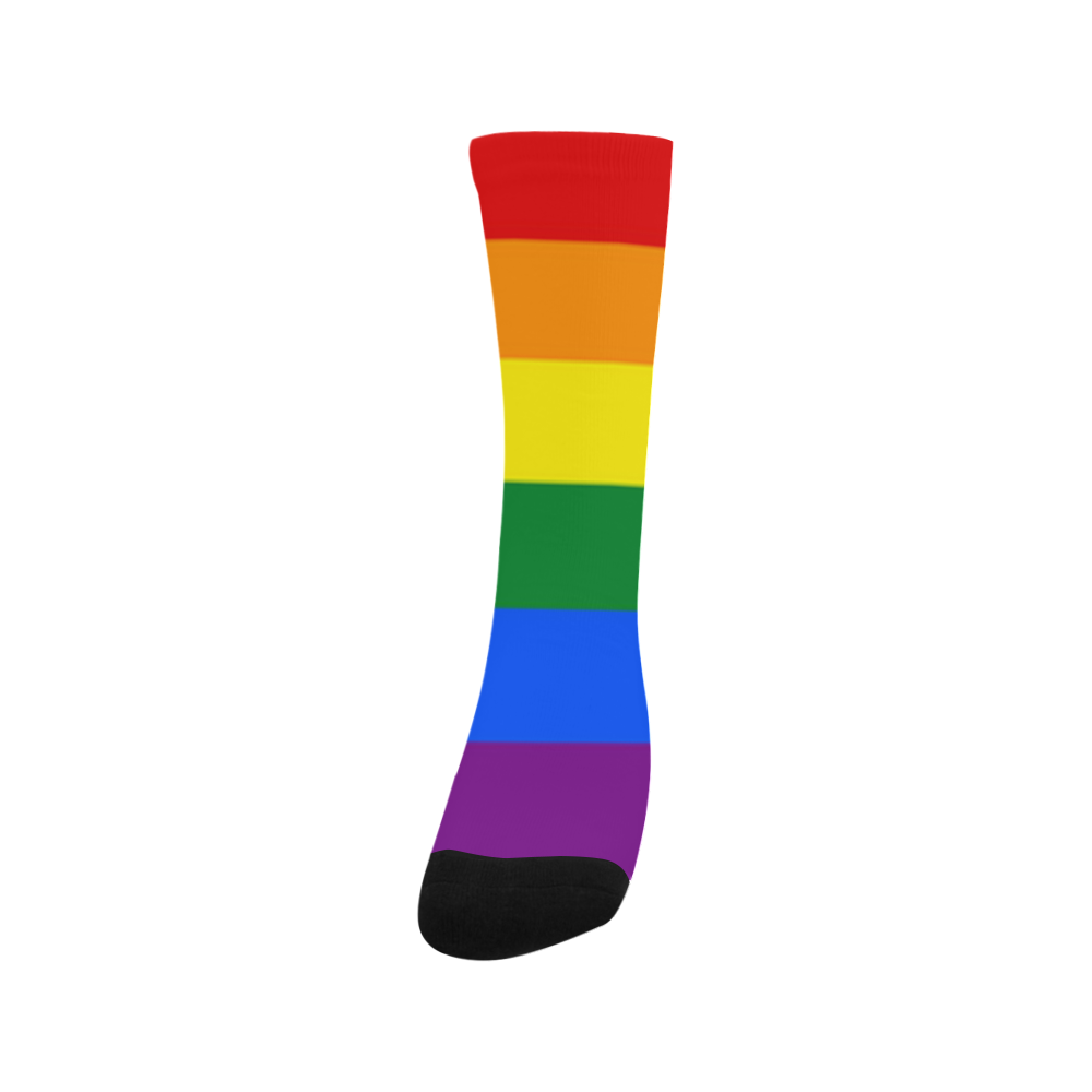 Gay Pride Rainbow Flag Stripes Trouser Socks