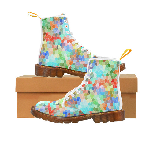 Colorful Mosaic Martin Boots For Men Model 1203H