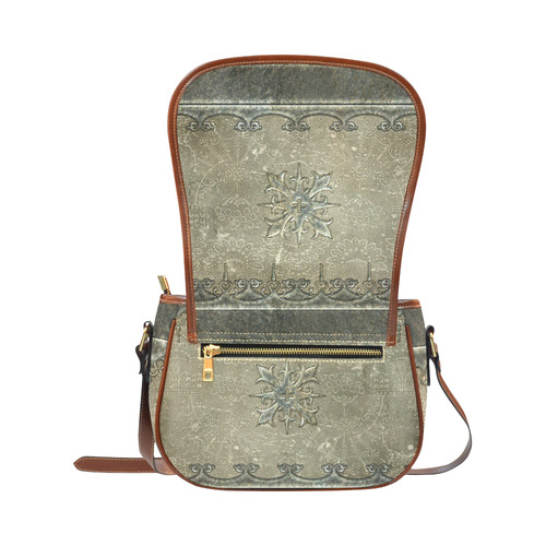 Elegant design with cross Saddle Bag/Small (Model 1649) Full Customization