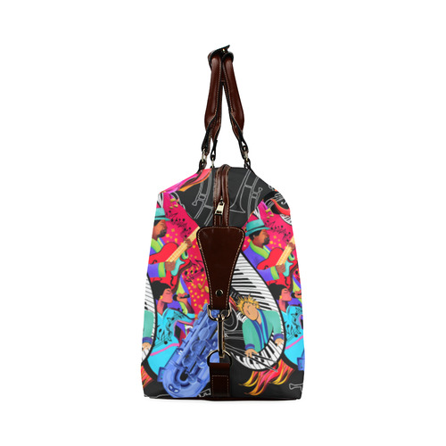 Cool Music Theme Travel Bag Jazzy Music Art Classic Travel Bag (Model 1643) Remake