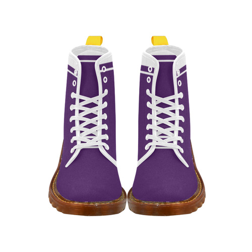 Dark Lilac Ribbon Martin Boots For Women Model 1203H