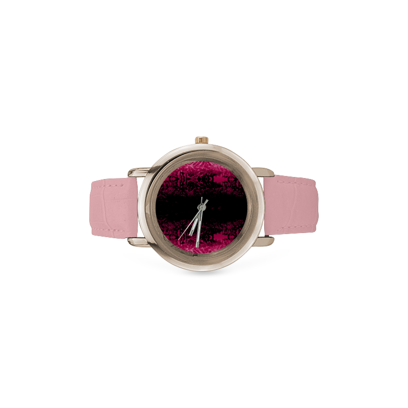 roots- 9 Women's Rose Gold Leather Strap Watch(Model 201)