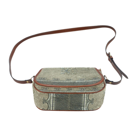 Elegant design with cross Saddle Bag/Small (Model 1649) Full Customization