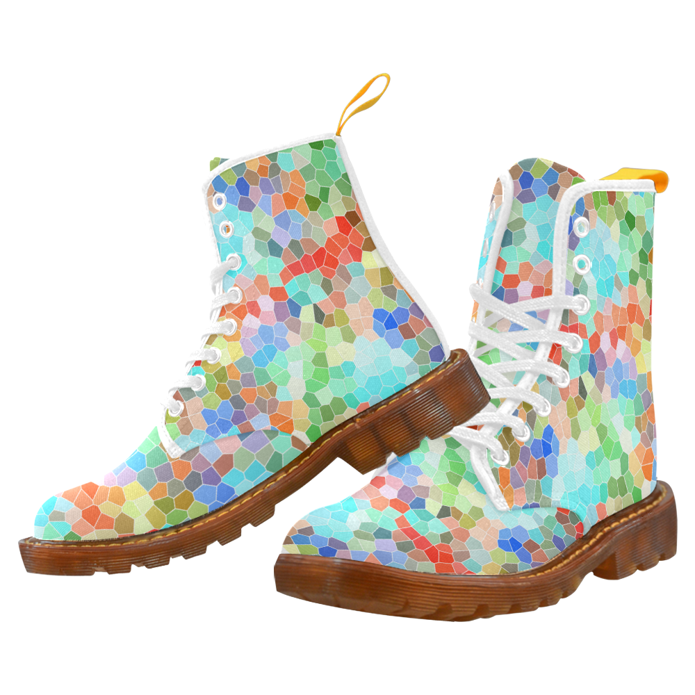 Colorful Mosaic Martin Boots For Men Model 1203H