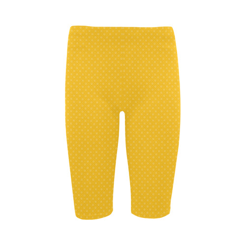 Yellow and White Anchor Hestia Cropped Leggings (Model L03)