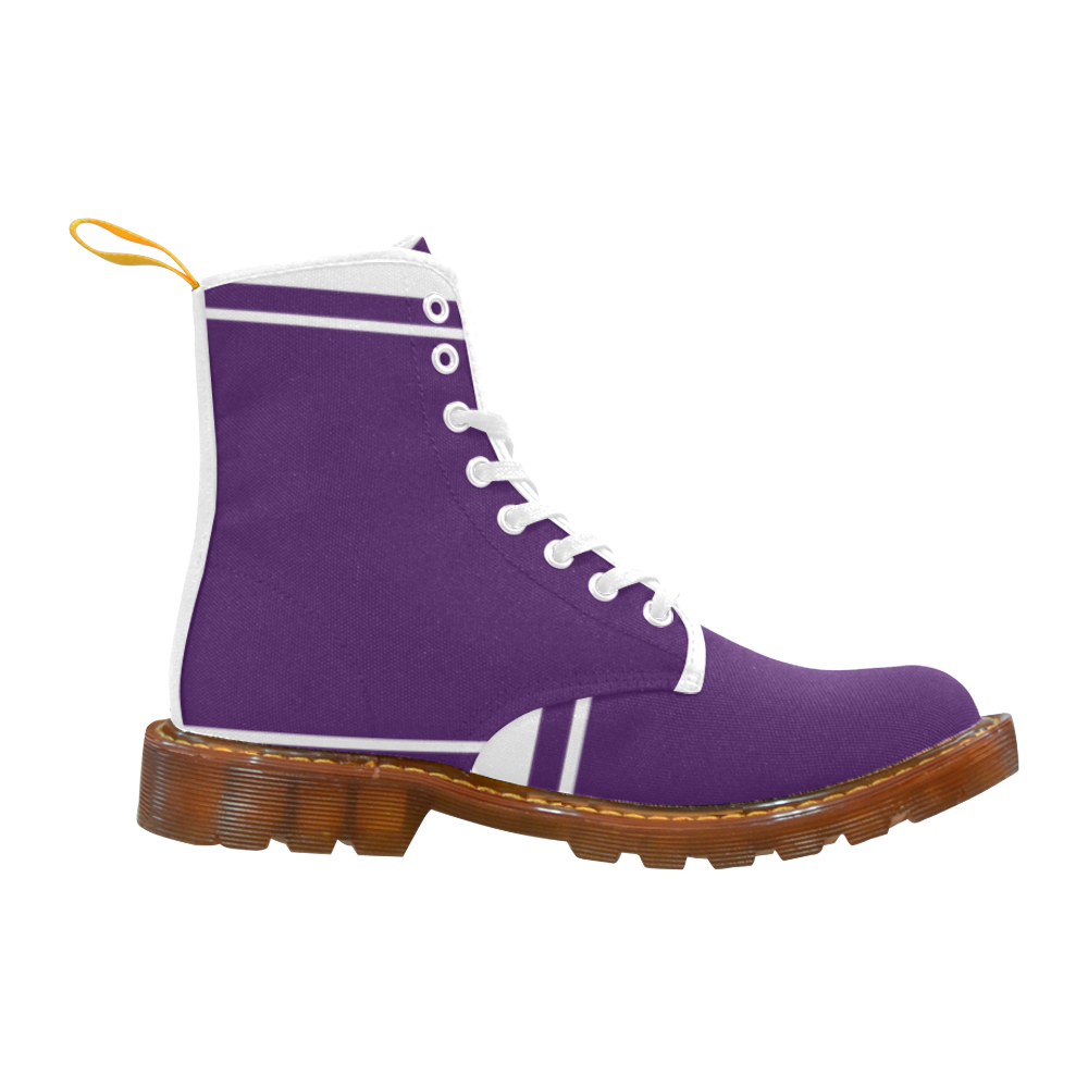 Dark Lilac Ribbon Martin Boots For Men Model 1203H