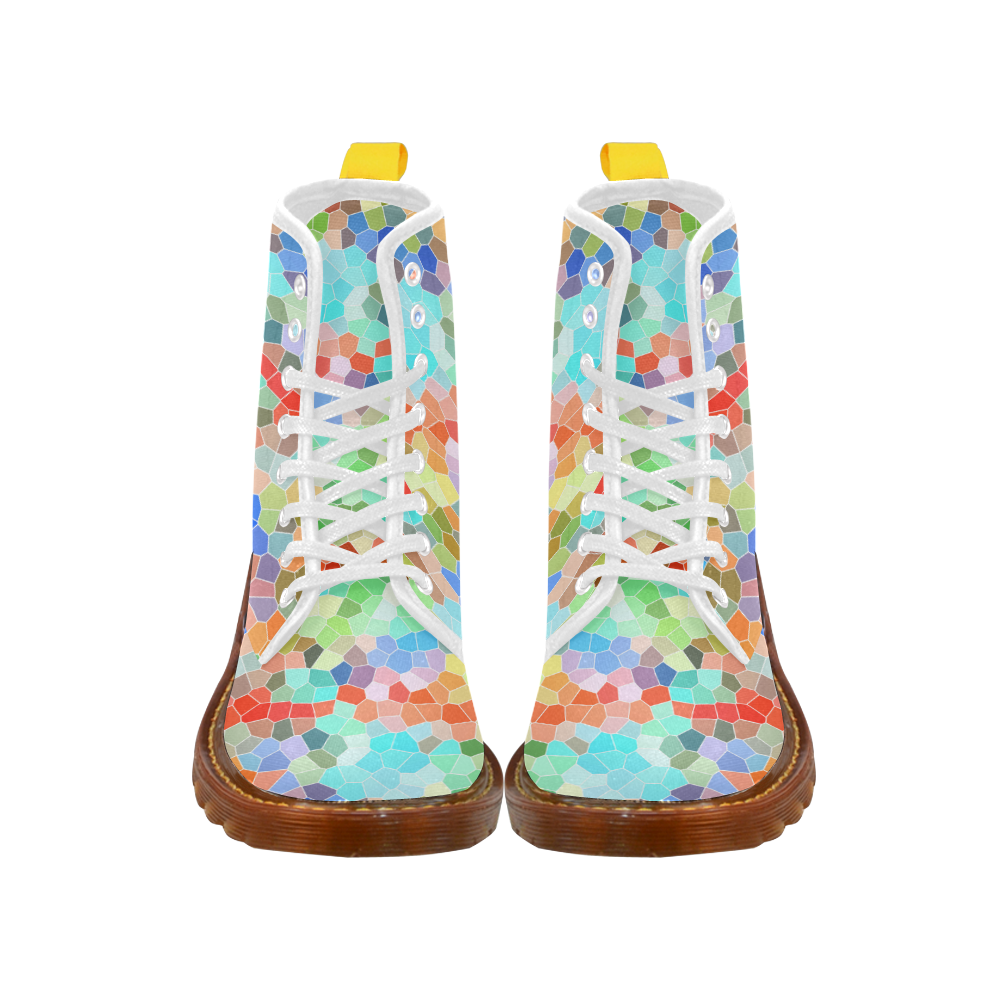 Colorful Mosaic Martin Boots For Men Model 1203H