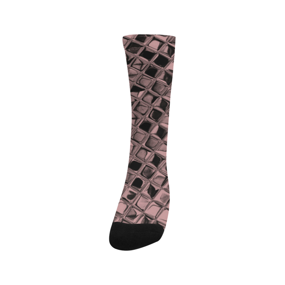 Metallic Bridal Rose Trouser Socks