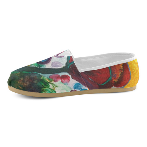 Blue High Tulips on Fire Unisex Casual Shoes (Model 004)