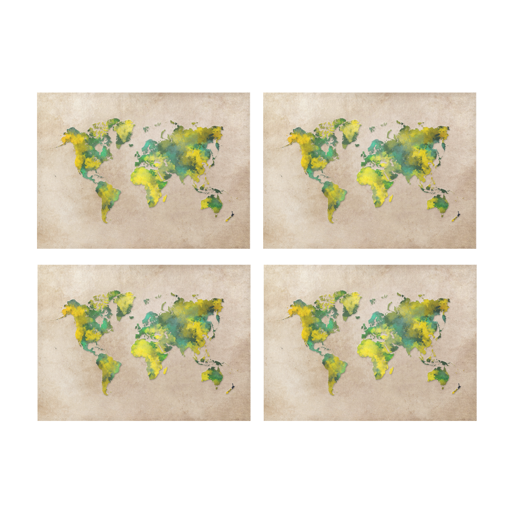 world map 11 Placemat 14’’ x 19’’ (Set of 4)