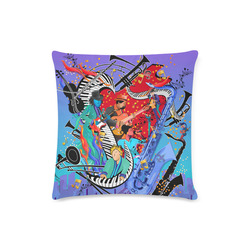 Cool Jazzy Blues Music Pillow by Juleez Custom Zippered Pillow Case 16"x16"(Twin Sides)