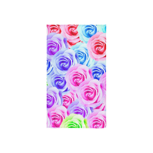 closeup colorful rose texture background in pink purple blue green Custom Towel 16"x28"