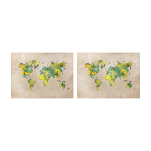 world map 11 Placemat 14’’ x 19’’ (Set of 2)