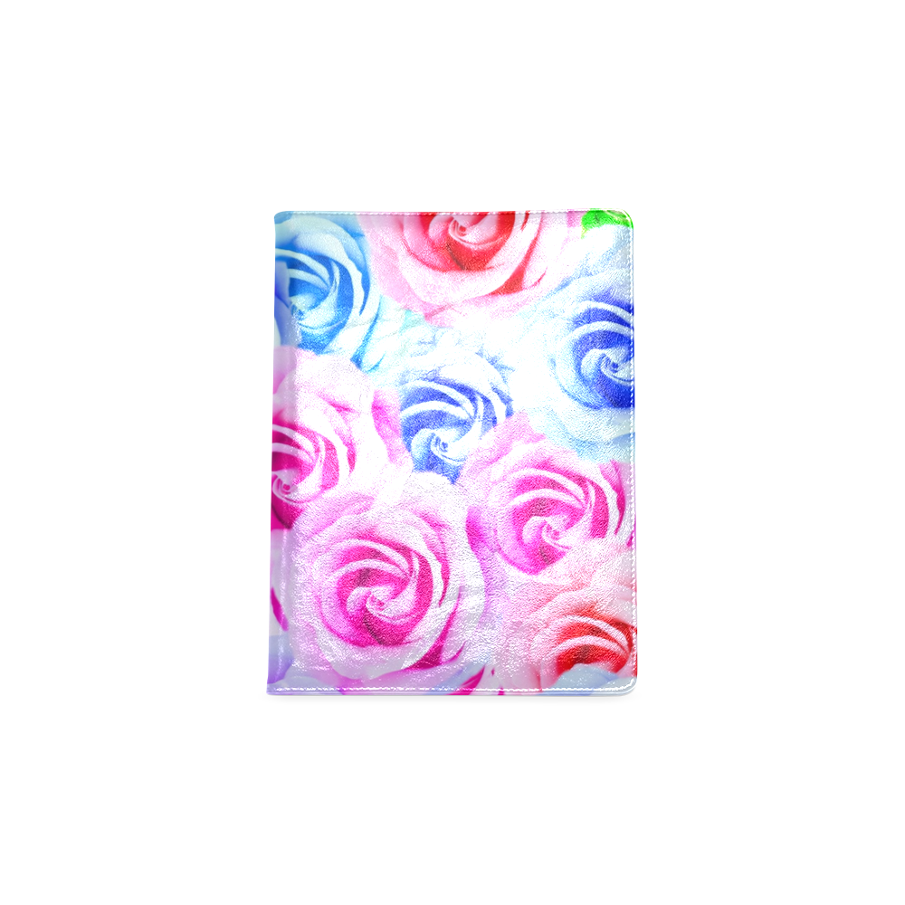 closeup colorful rose texture background in pink purple blue green Custom NoteBook B5