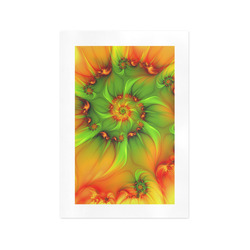 Hot Summer Green Orange Abstract Colorful Fractal Art Print 13‘’x19‘’
