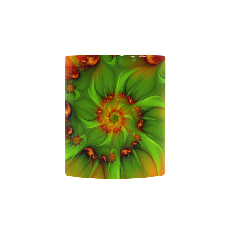 Hot Summer Green Orange Abstract Colorful Fractal Custom Morphing Mug