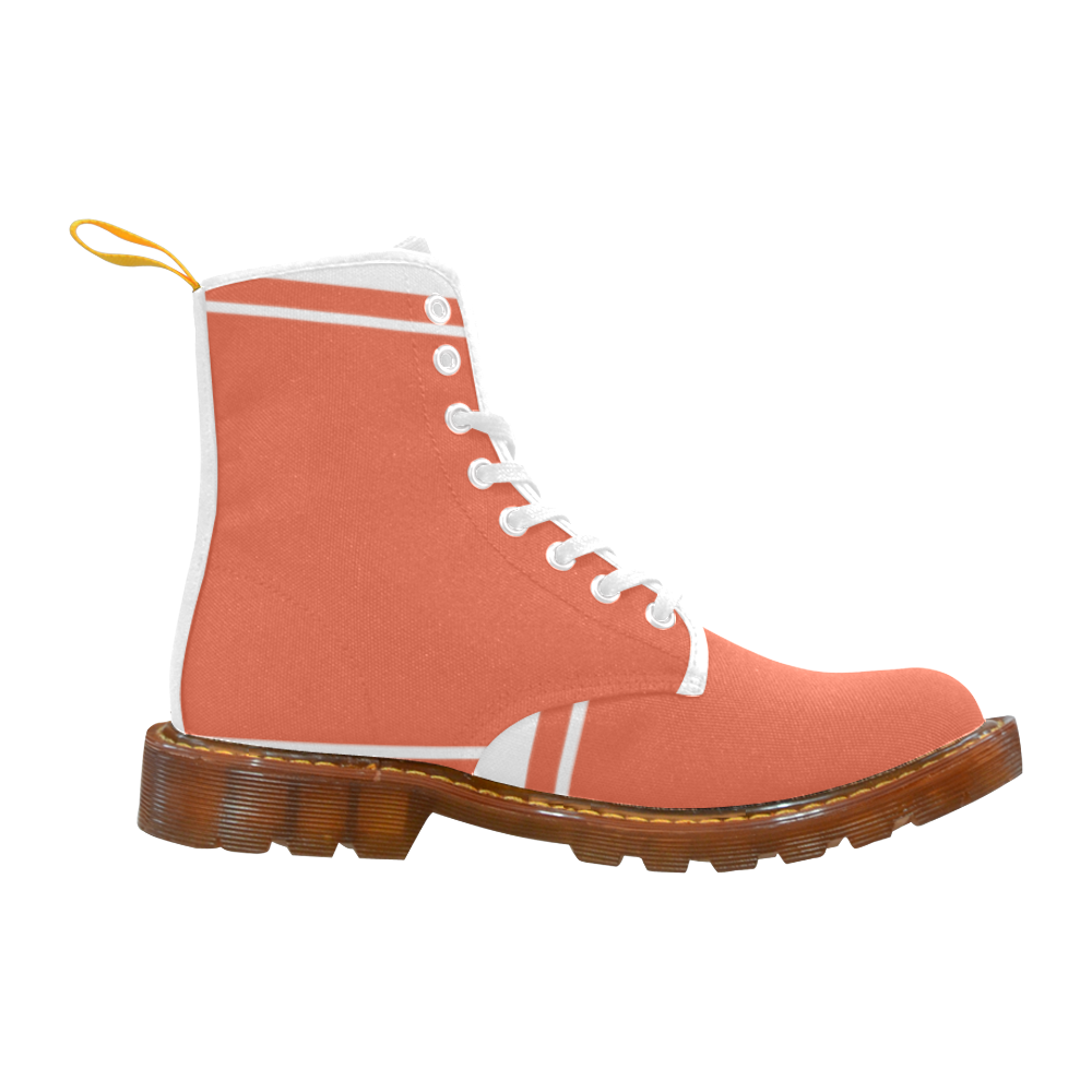 Red Orange Ribbon Martin Boots For Women Model 1203H