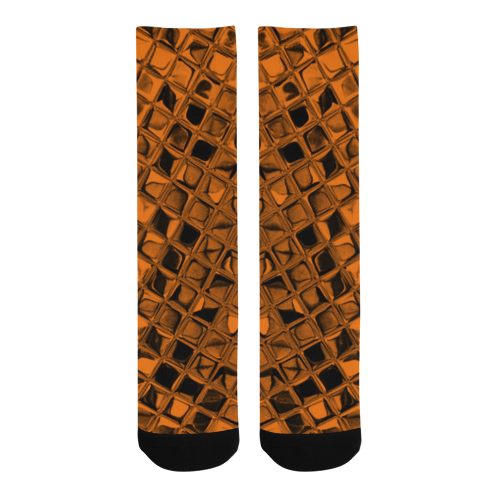 Metallic Orange Trouser Socks