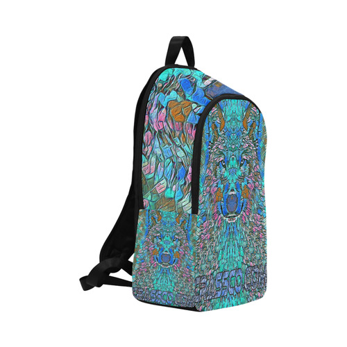 BLUE WOLF ART Fabric Backpack for Adult (Model 1659)