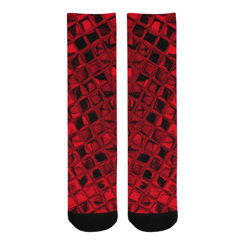 Metallic Red Trouser Socks