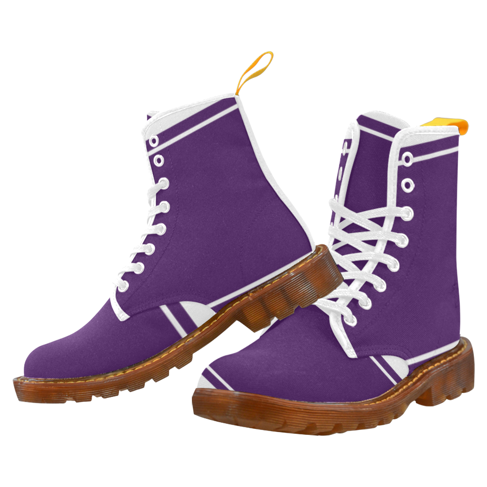 Dark Lilac Ribbon Martin Boots For Men Model 1203H