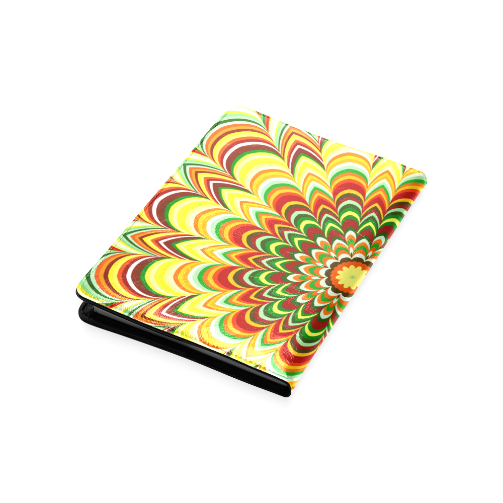 Colorful flower striped mandala Custom NoteBook A5