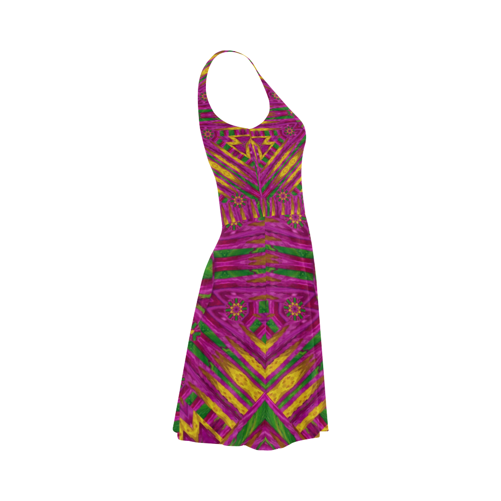 Feather stars mandala pop art Atalanta Sundress (Model D04)