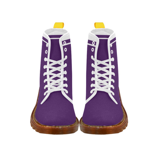 Dark Lilac Ribbon Martin Boots For Men Model 1203H
